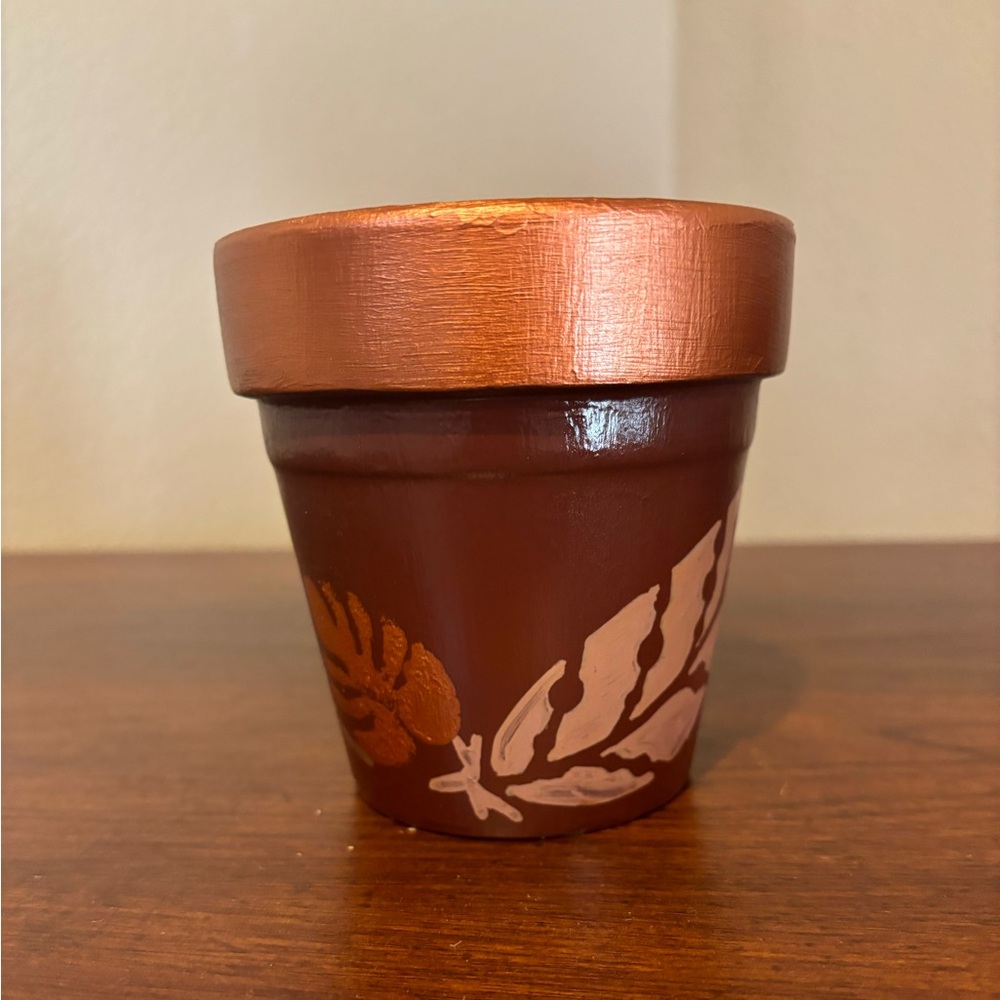 Fall Handpainted Small Pot - Picture 3 of 5